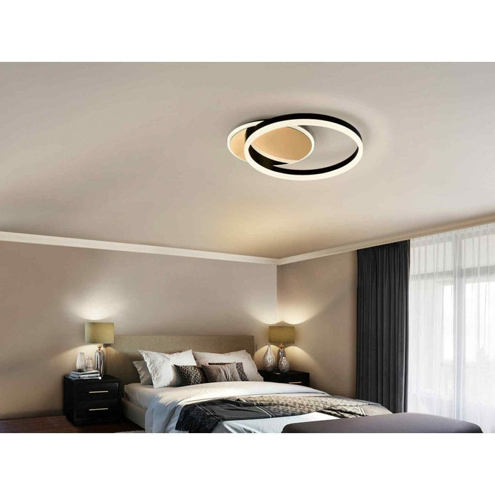 Schuller 226387 Oriel LED Flush Ceiling Light Gold/Black