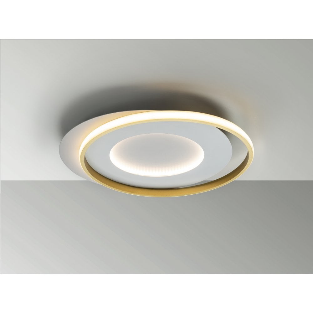 Schuller 245135 Limbos LED Flush Ceiling Light White/Gold