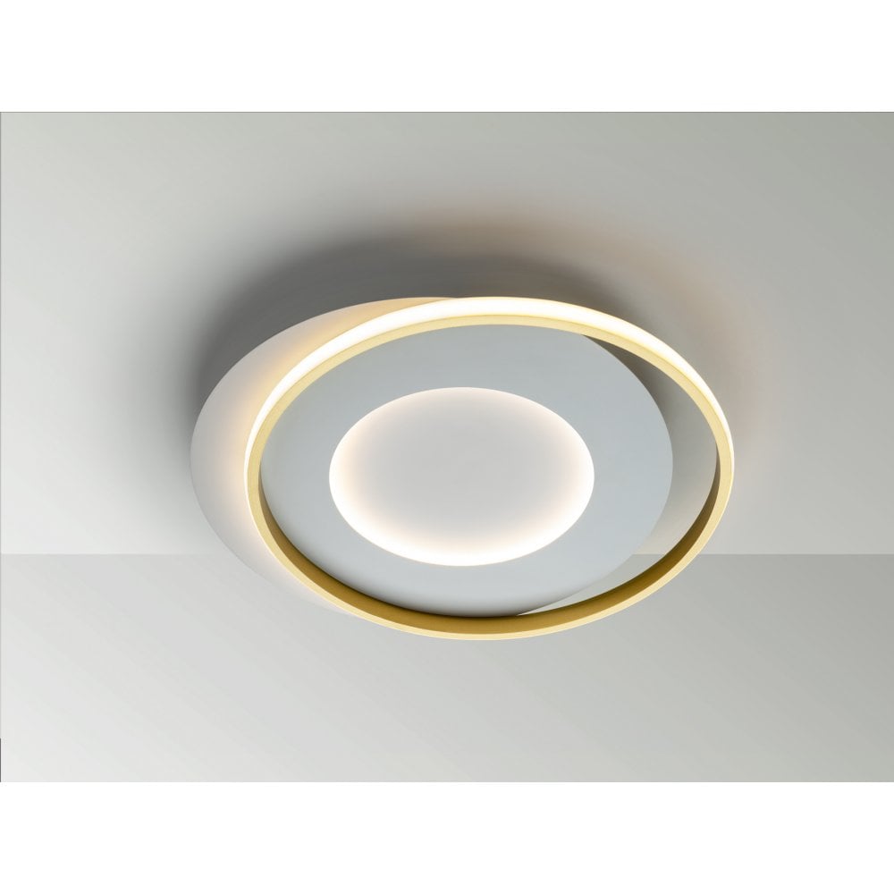 Schuller 245135 Limbos LED Flush Ceiling Light White/Gold