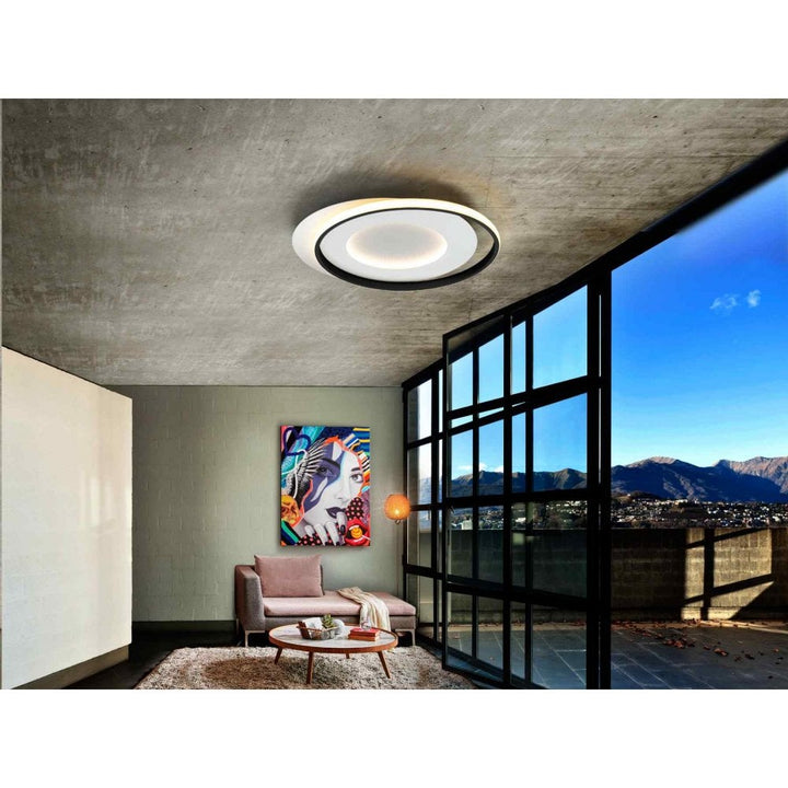 Schuller 245142 Limbos | LED Flush Ceiling Light | White & Black Finish