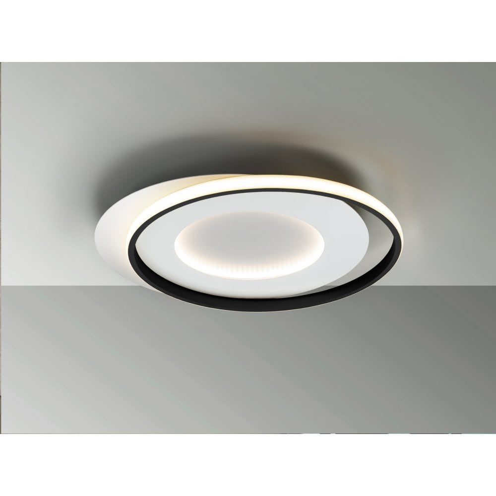 Schuller 245142 Limbos | LED Flush Ceiling Light | White & Black Finish