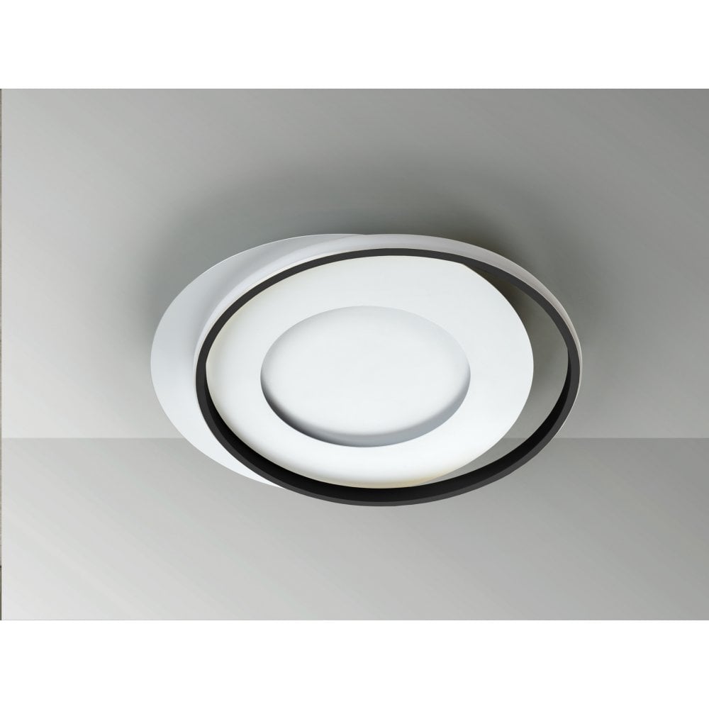 Schuller 245142 Limbos | LED Flush Ceiling Light | White & Black Finish