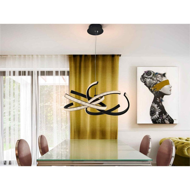 Schuller 302975 Ring II LED Pendant Black