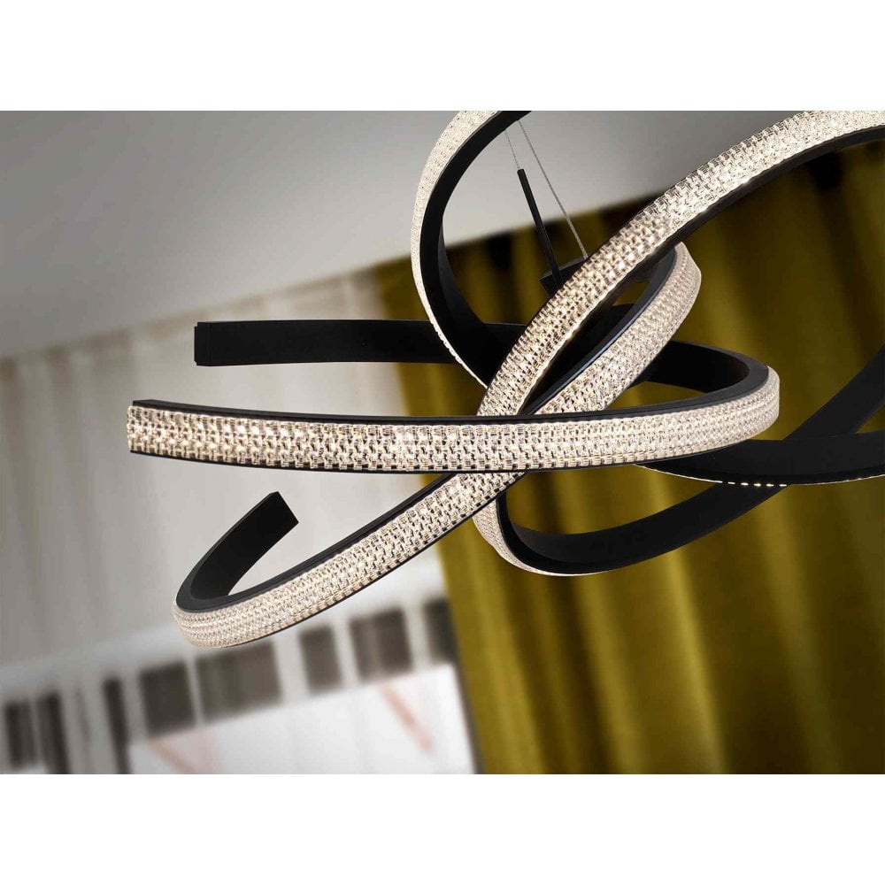 Schuller 302975 Ring II LED Pendant Black