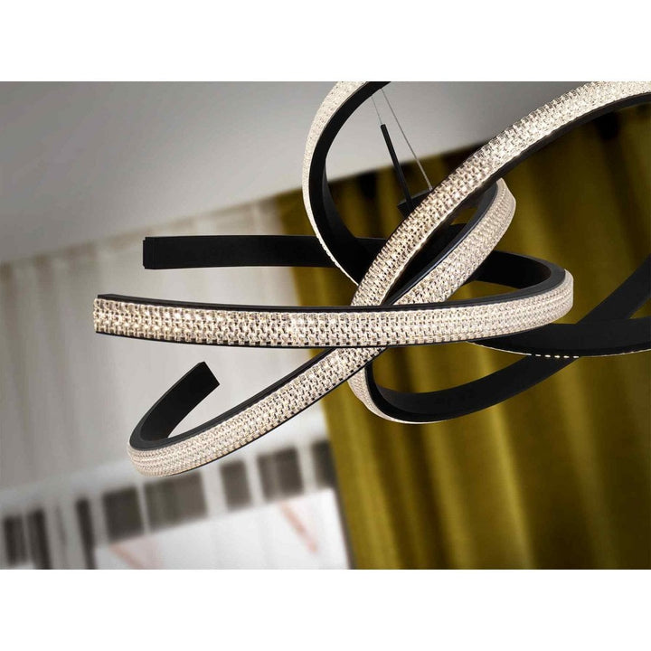 Schuller 302975 Ring II LED Pendant Black