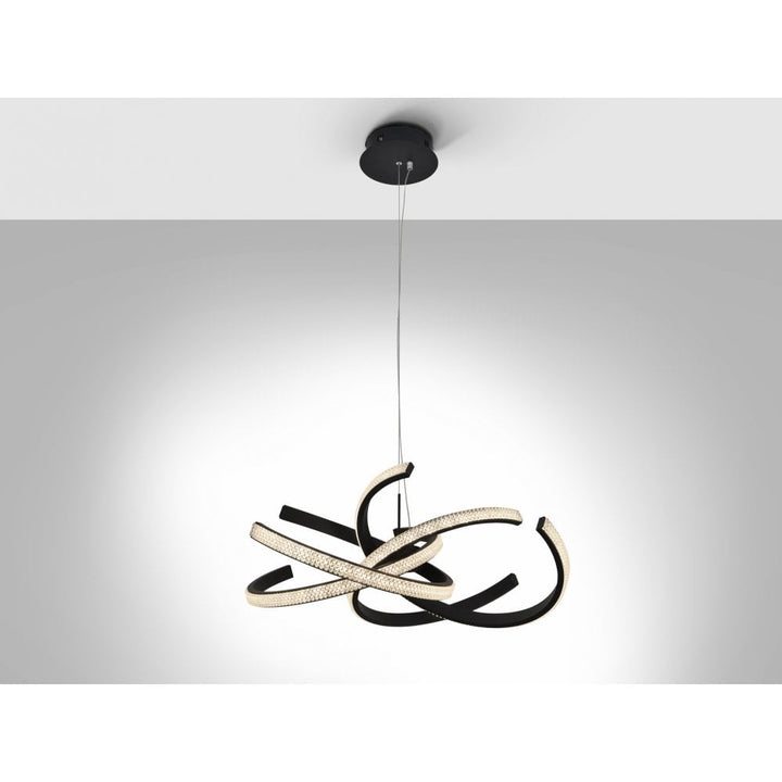 Schuller 302975 Ring II LED Pendant Black