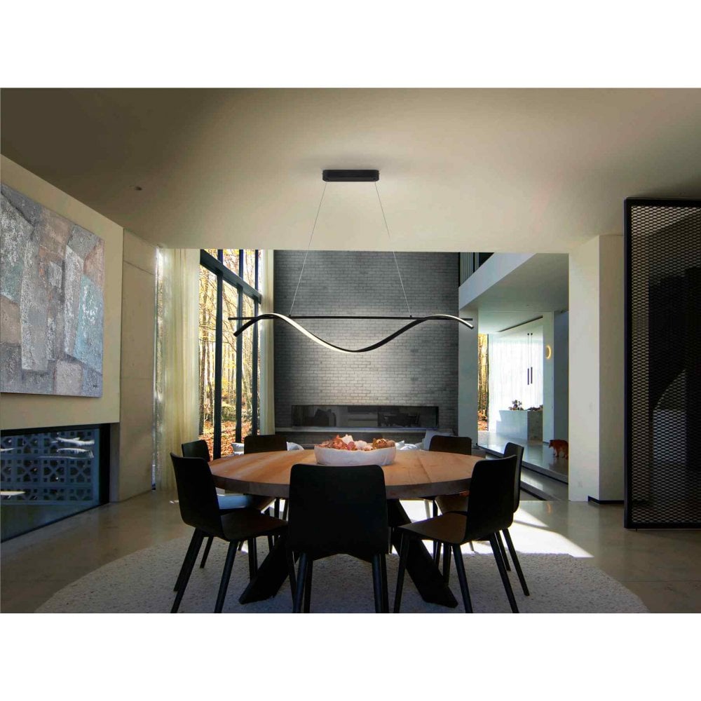 Schuller 307529 | Boa LED Pendant | Black Modern Minimalist Design