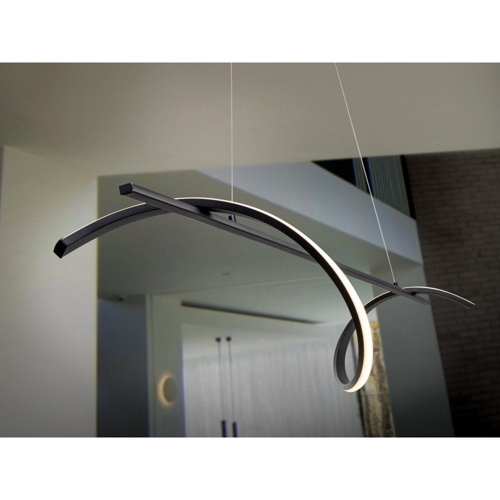 Schuller 307529 | Boa LED Pendant | Black Modern Minimalist Design