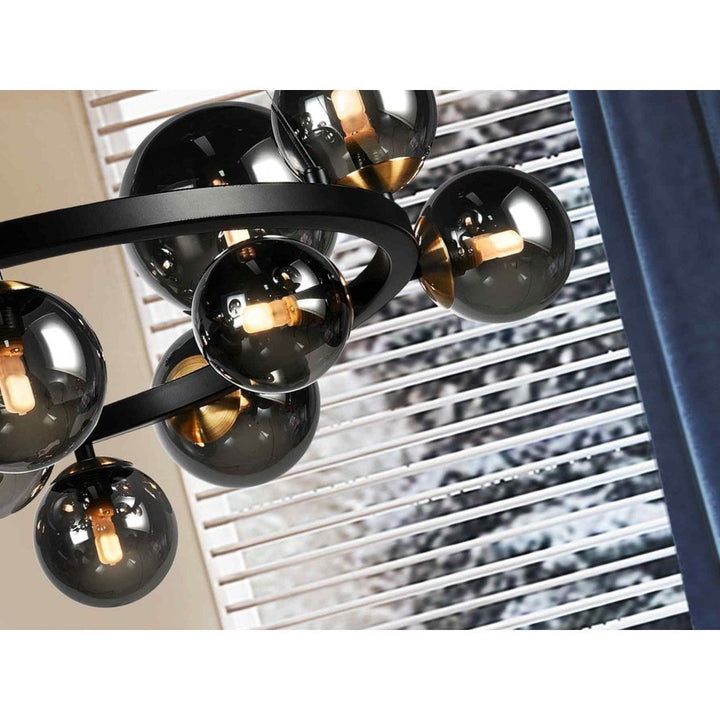Schuller 329613 Astros 14 Light Pendant Black