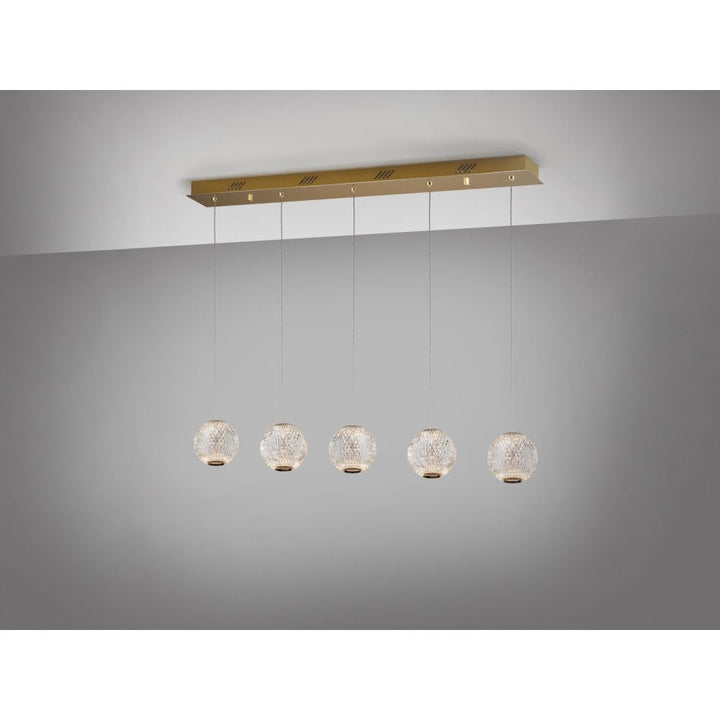 Schuller 354264 Austral LED 5 Light Pendant Golden