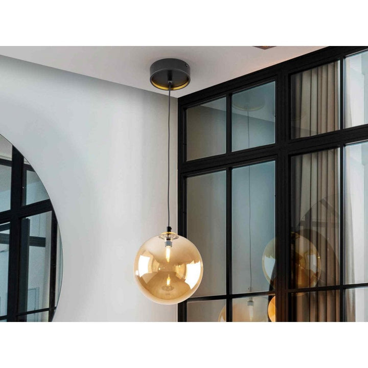 Schuller 439381 Dark 1 Light Pendant Black Brass