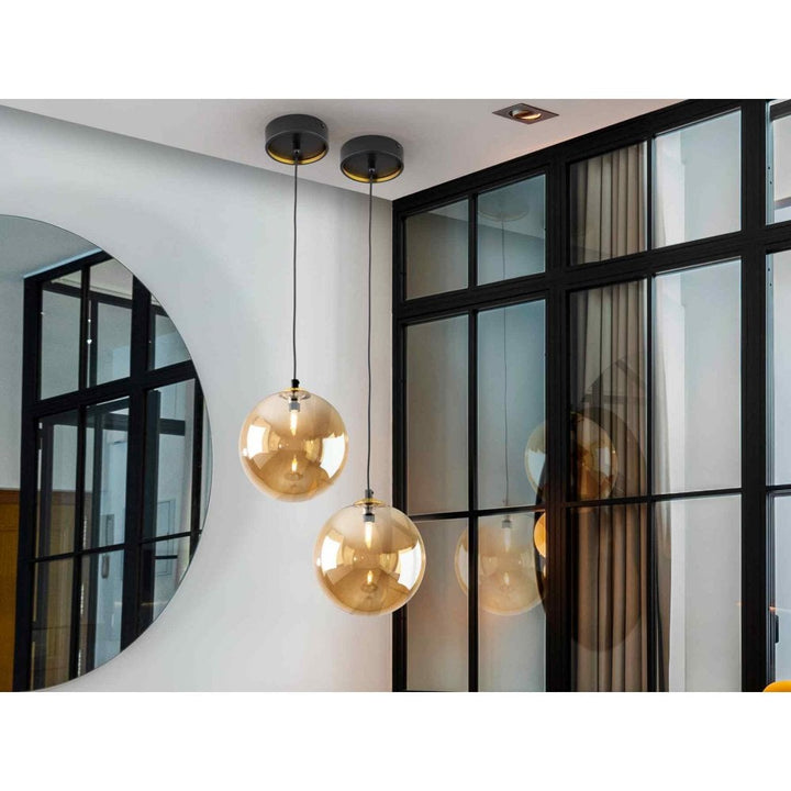 Schuller 439381 Dark 1 Light Pendant Black Brass