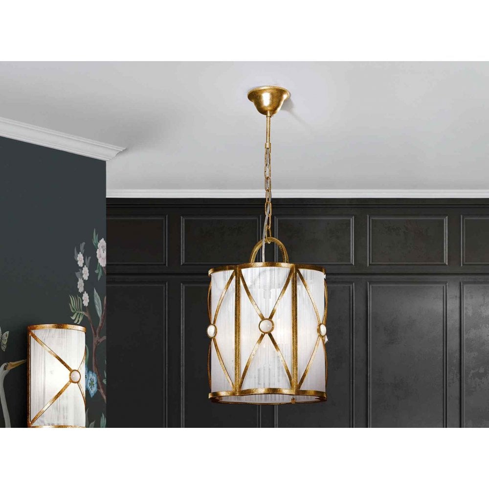 Schuller 615372 Esparta 3 Light Pendant Gold
