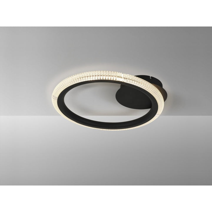 Schuller 717847 Ring Flush Ceiling Light/Wall Light 1 Ring Black