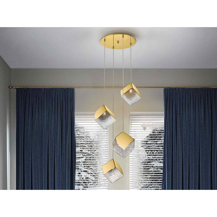 Schuller 720403 Priscila 4 Light Pendant Gold
