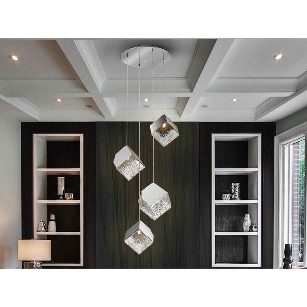 Schuller 720410 Priscila 4 Light Pendant Chrome EX DISPLAY (1 x ONLY!!)