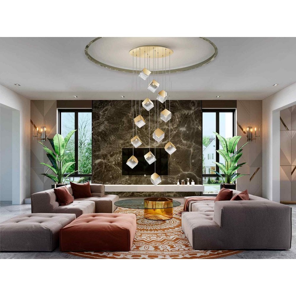 Schuller 721257 Priscila 12 Light Pendant Gold