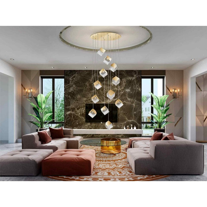 Schuller 721257 Priscila 12 Light Pendant Gold