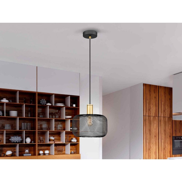 Schuller 910132 Osiris 1 Light Pendant Gold Black