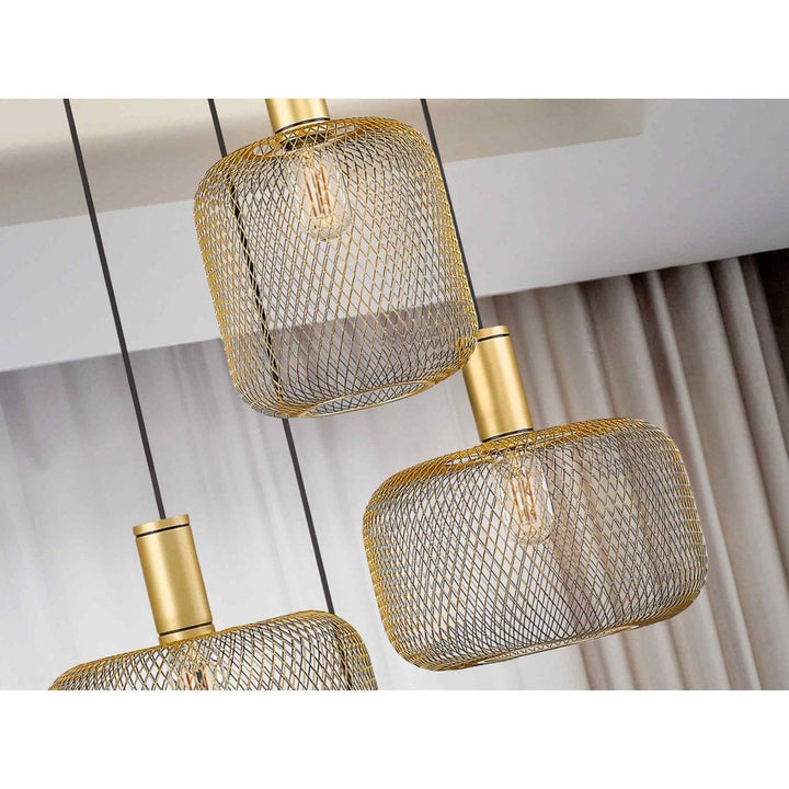 Schuller 910460 Osiris Round 4 Light Pendant Gold