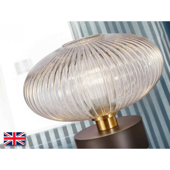 Schuller 225274UK Norma Table Lamp 1 Light Black Brass