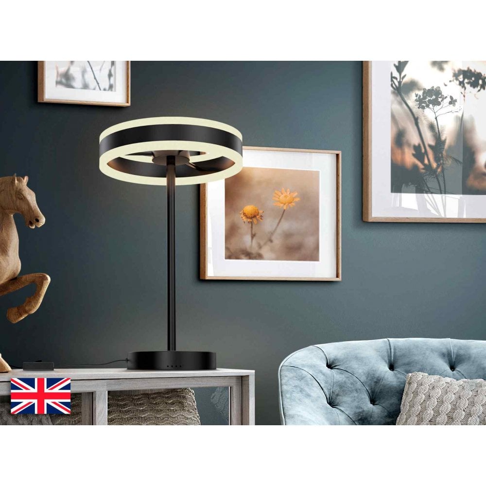 Schuller 832076UK Helia LED Table Lamp Matt Black