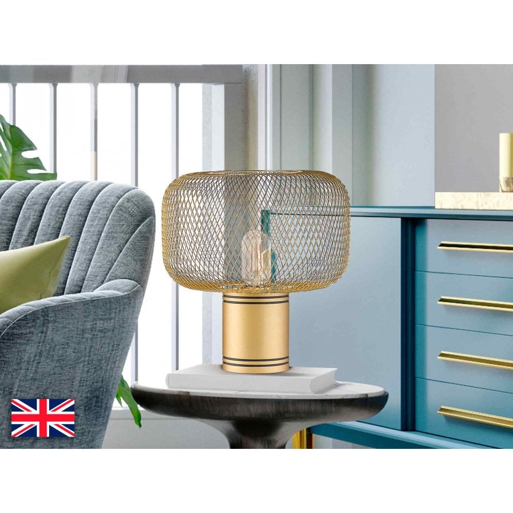Schuller 910521UK Osiris Table Lamp 1 Light Gold