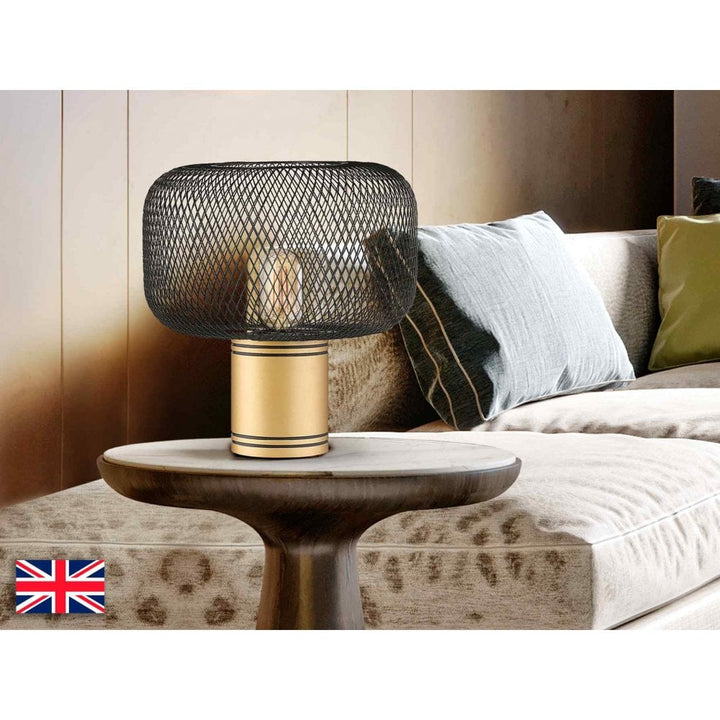 Schuller 910538UK Osiris Table Lamp 1 Light Black