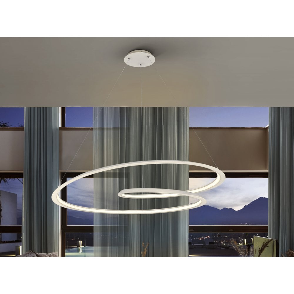 Schuller 527637 Looping LED Pendant White