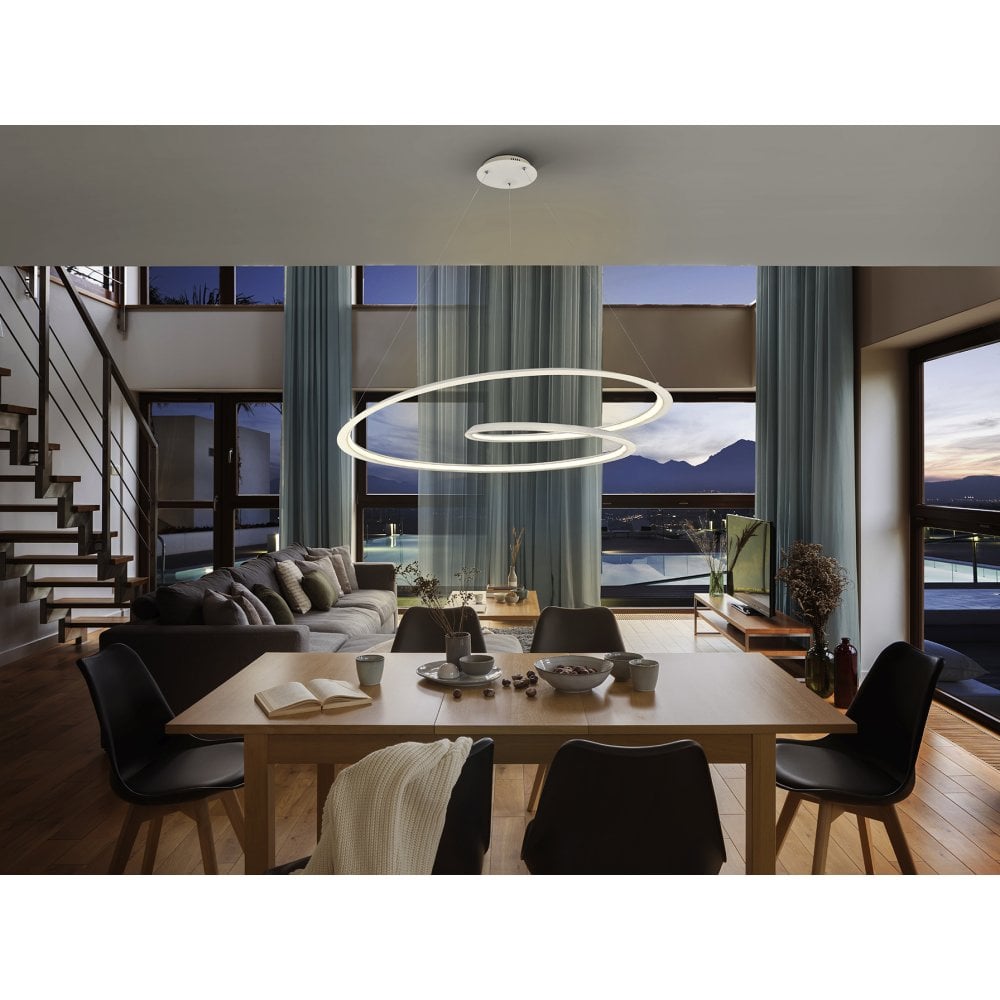 Schuller 527637 Looping LED Pendant White