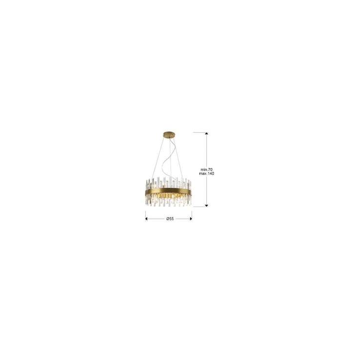 Schuller 365277 Grace 14 Light Pendant Golden