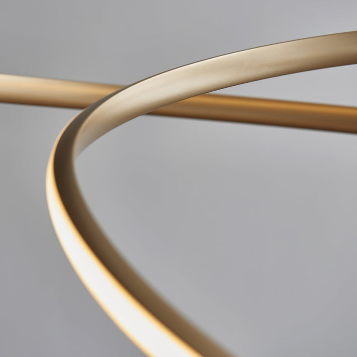 Endon 97639 | 1 Light LED Pendant | Satin Gold Paint & White Silicone