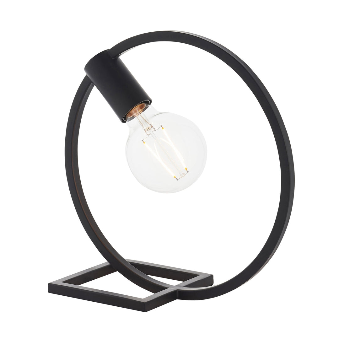 Endon 92222 Shape Circle 1 Light Table Lamp Matt Black
