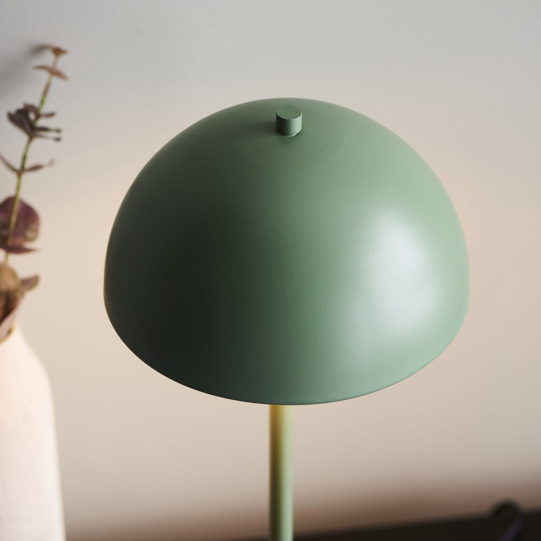 Endon 98495 Saroma 1 Light Table Lamp Matt Myrtle Green Paint