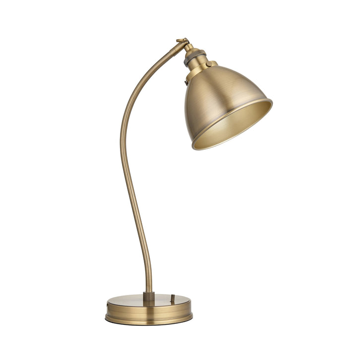 Endon 98747 Franklin 1 Light Table Lamp Antique Brass Plate