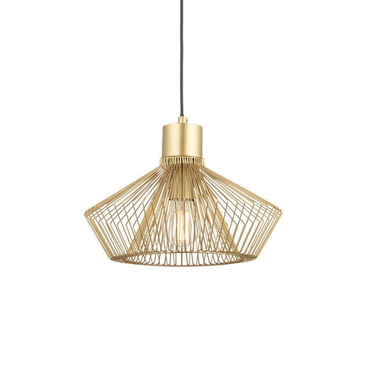 Endon 99498 Kimberley 1 Light Pendant Gold Paint Finish