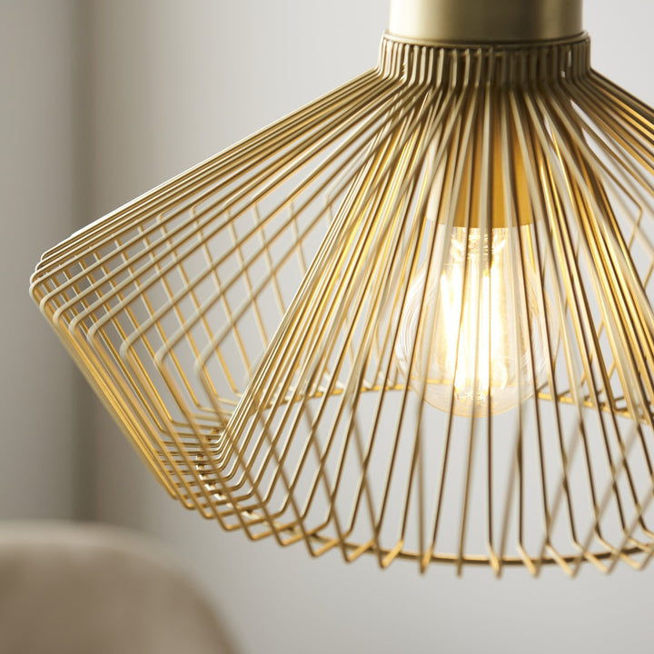 Endon 99498 Kimberley 1 Light Pendant Gold Paint Finish