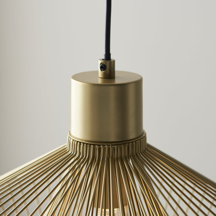 Endon 99498 Kimberley 1 Light Pendant Gold Paint Finish