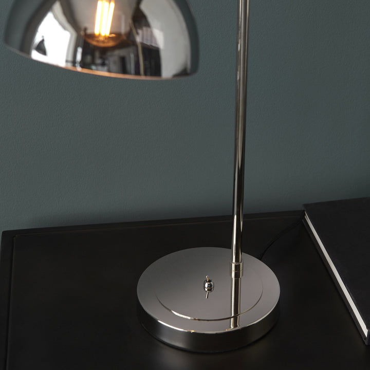 Endon 100043 | Caspa Table Lamp | Bright Nickel & Mirrored Glass