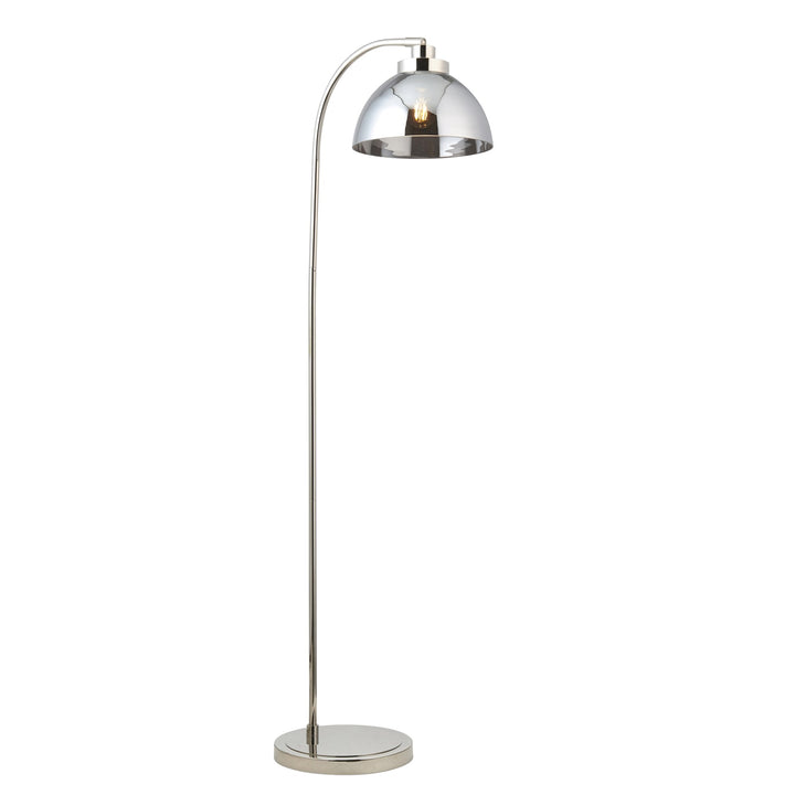 Endon 100045 Caspa 1 Light Floor Lamp Bright Nickel Plate & Mirrored Glass