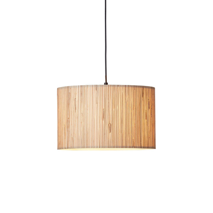 Endon 101691 Longshore 1 Light Pendant Natural Seagrass & Matt Black