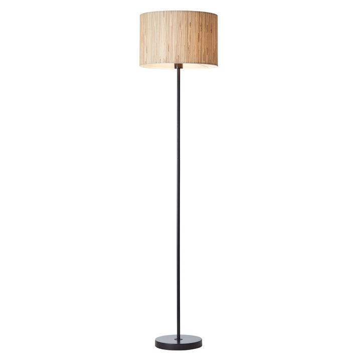 Endon 101694 Longshore | 1 Light Floor Lamp | Natural Seagrass & Matt Black