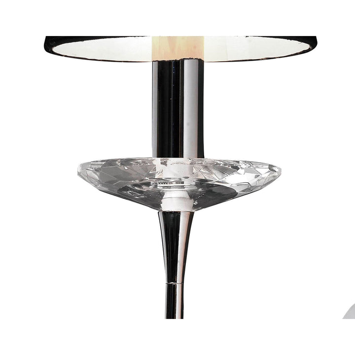 Mantra M0379/S Acanto Wall Lamp Switched 1 Light E14 Polished Chrome Black Shade