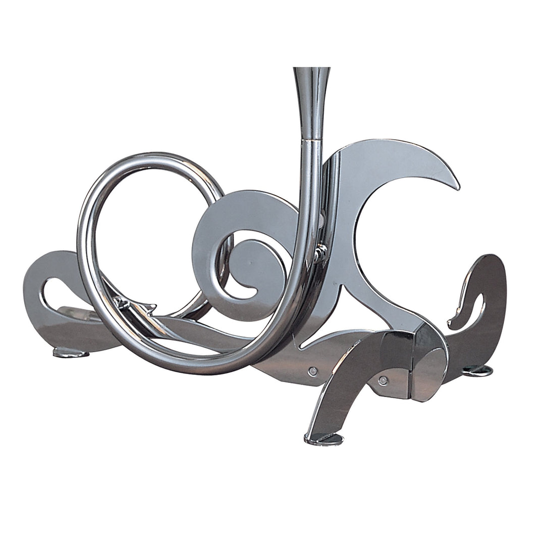 Mantra M0381 Acanto Table Lamp 1 Light E14 Polished Chrome Black Shade