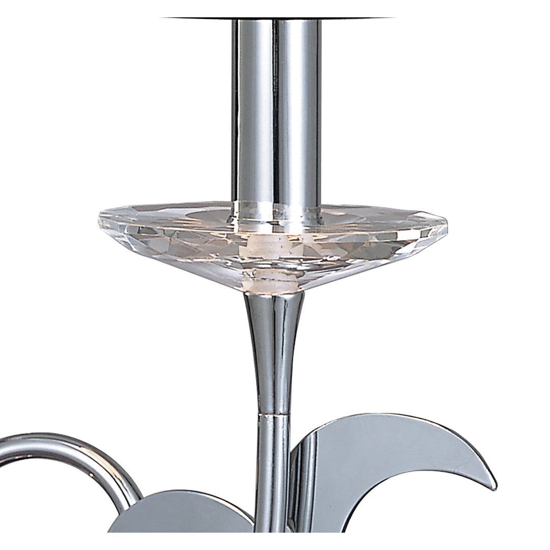 Mantra M0381 Acanto Table Lamp 1 Light E14 Polished Chrome Black Shade
