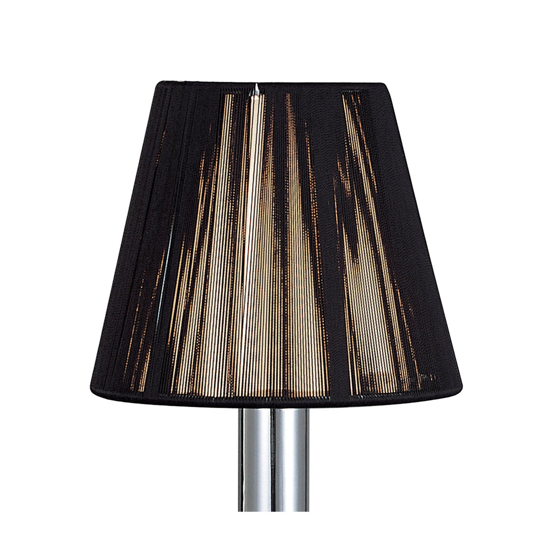 Mantra M0381 Acanto Table Lamp 1 Light E14 Polished Chrome Black Shade