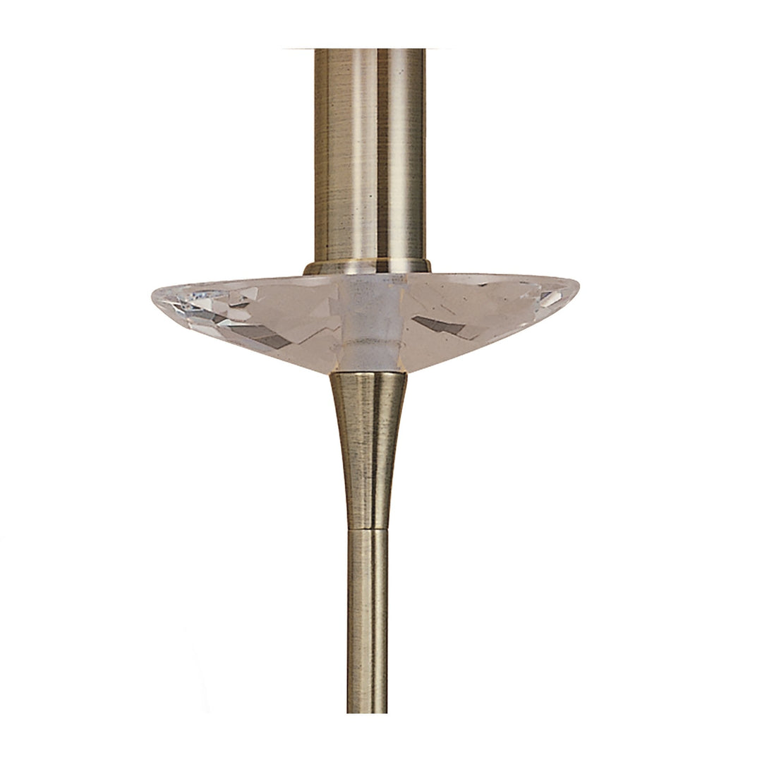 Mantra M0379AB Acanto Wall Lamp 1 Light E14 Antique Brass Amber Cream Shade