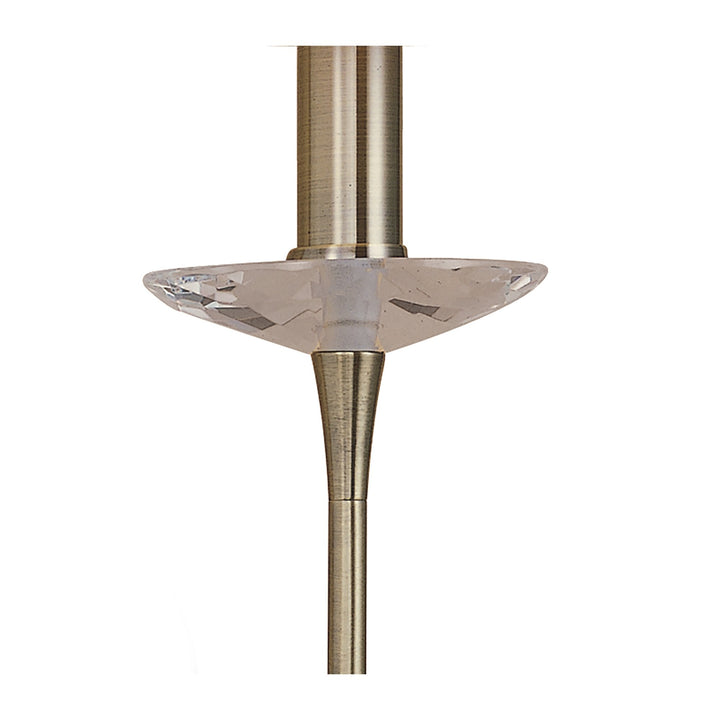 Mantra M0379AB Acanto Wall Lamp 1 Light E14 Antique Brass Amber Cream Shade