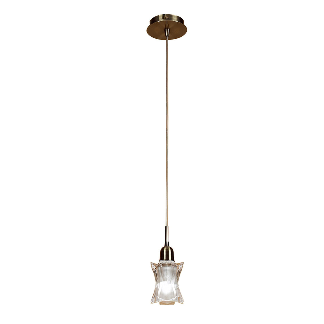 Mantra M8612AB/1 Alaska Pendant 1 Light Antique Brass