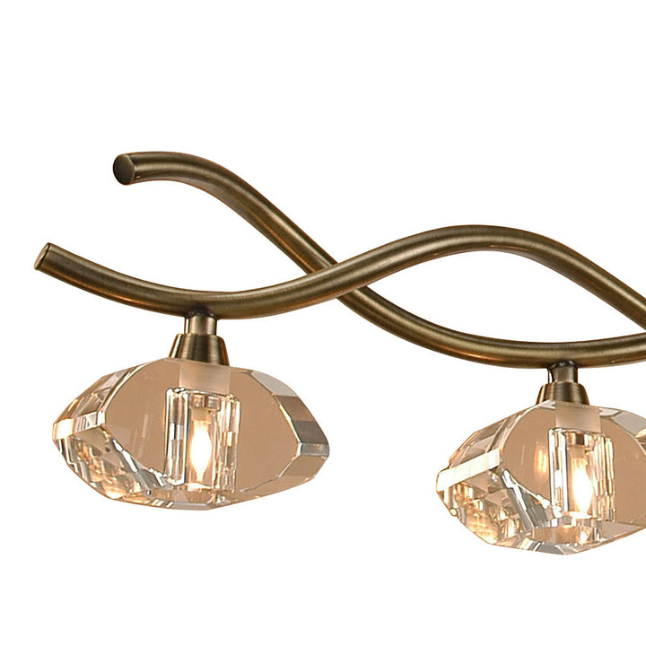 Mantra M0430AB Alfa Linear Pendant 5 Light G9 Antique Brass